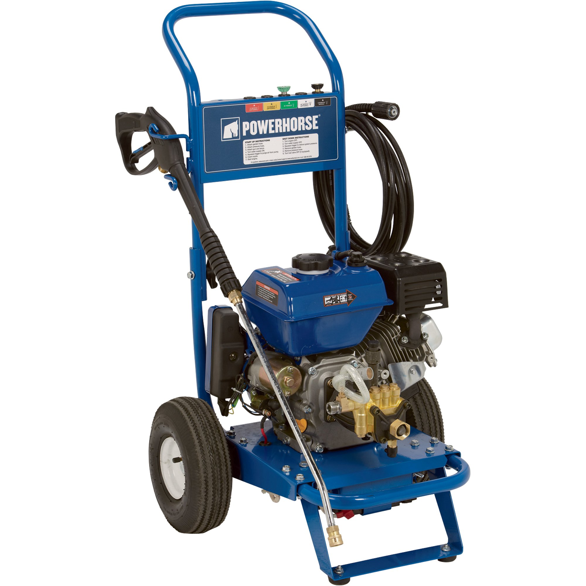 Powerhorse Gas Cold Water Pressure Washer — 2.5 GPM, 3000 PSI, Electric Start, Model# 1577249